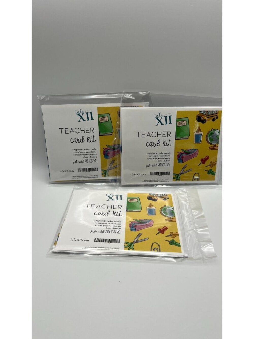 Tula XII Teacher Card Kit - Supplies To Make 2 Greeting Cards With Envelopes Pre